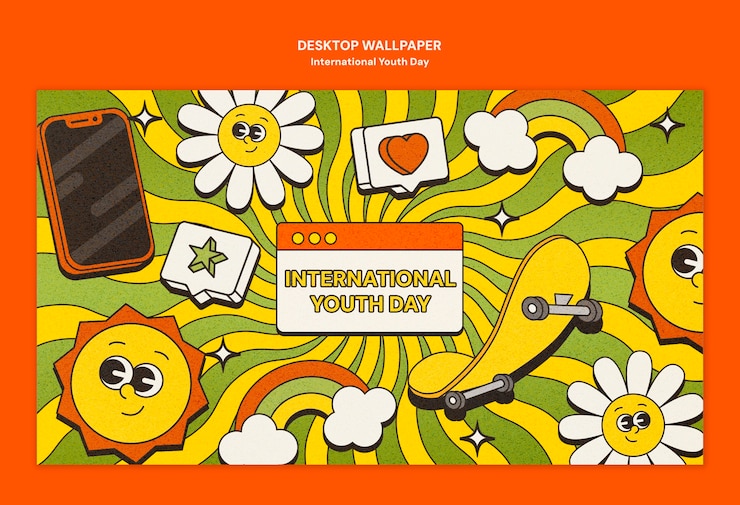 PSD international youth day celebration template