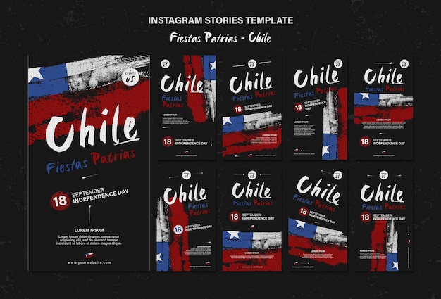 Internationale dag van chili instagram-verhalen