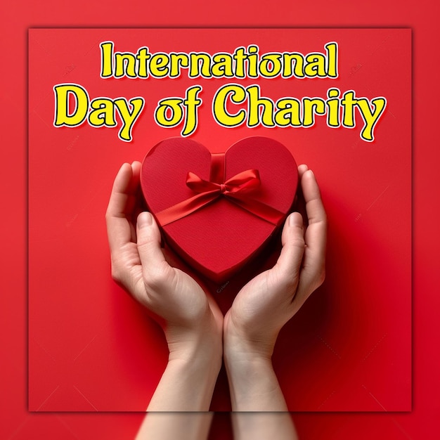 PSD internationale dag van de liefdadigheid wereld humanitaire dag liefdadigheid met geld en dozen donatie
