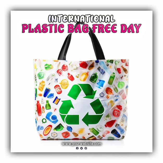 Internationale dag zonder plastic zakken: een sjabloon voor sociale media