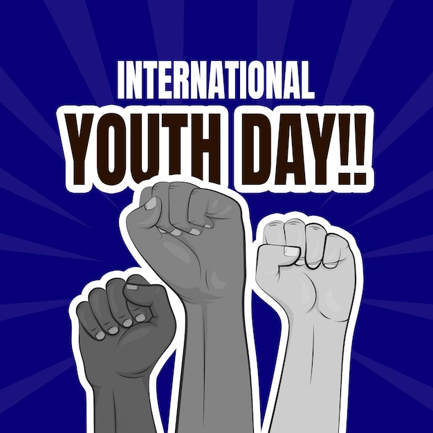 Internationale Jeugddag Viering Social Media Poster Design