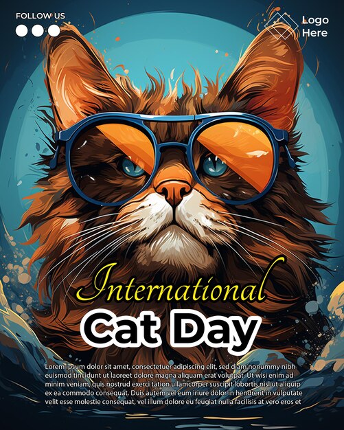 PSD internationale kattendag flyer