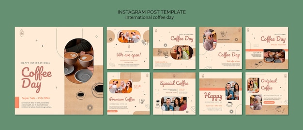 Internationale koffiedag instagram posts