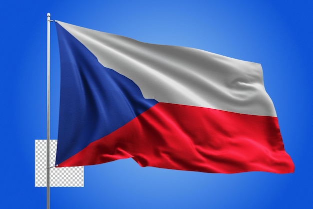PSD internationale vlag land realistische 3d vector transparante onafhankelijkheid vliegende vlaggenmast pole