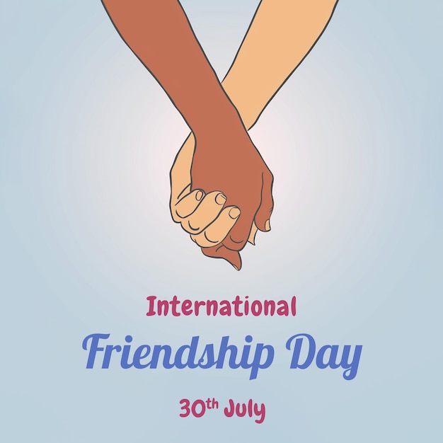 internationale vriendschapsdag poster of social media post sjabloon