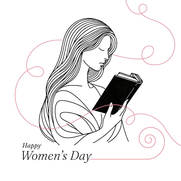 Internationale Vrouwendag Vrouwen Geschiedenis Maand Social media post sjabloon