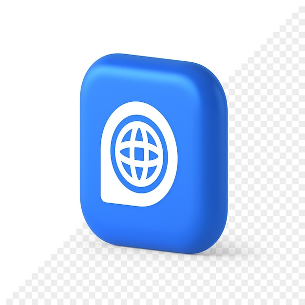 PSD internet access connection pointer button web address global cyberspace communication 3d isometric icon