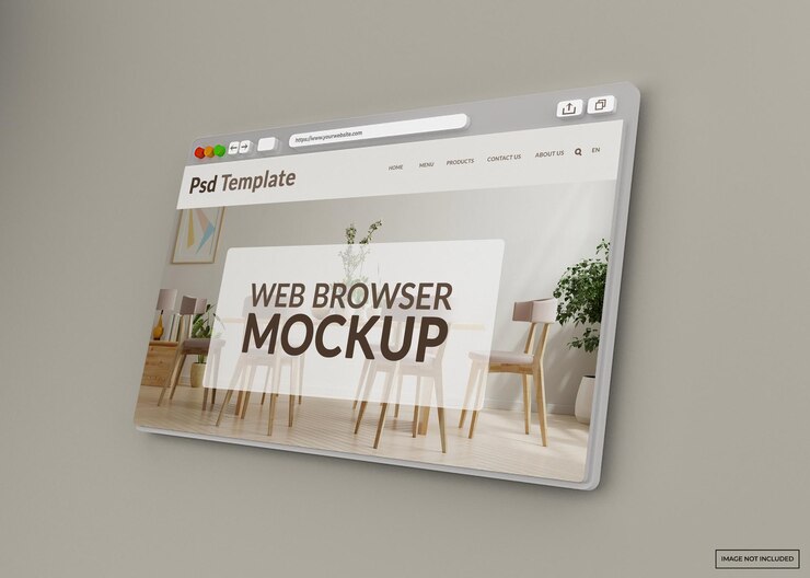  Internet browser web page mockup