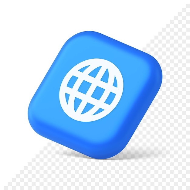 PSD internet connection global browsing information button cyberspace data search 3d isometric icon