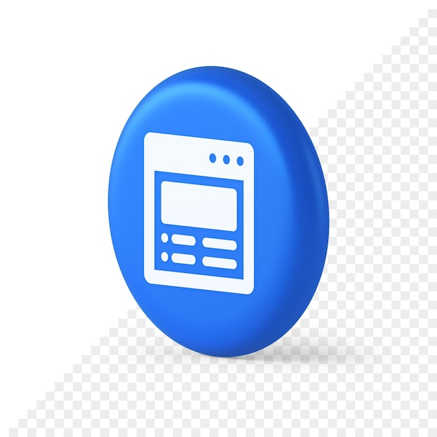 Internet document belastingformulier bankrekening webpagina knop virtuele browsing interface 3d isometrische pictogram