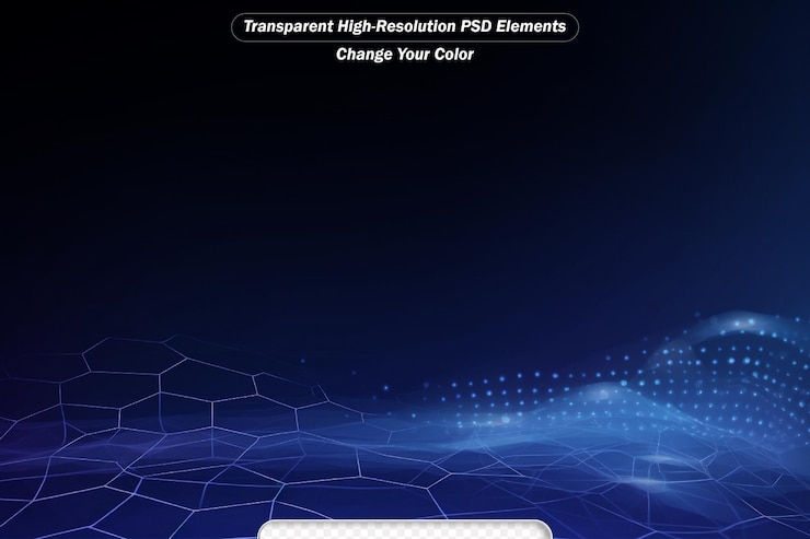 PSD internet network connection on dark background