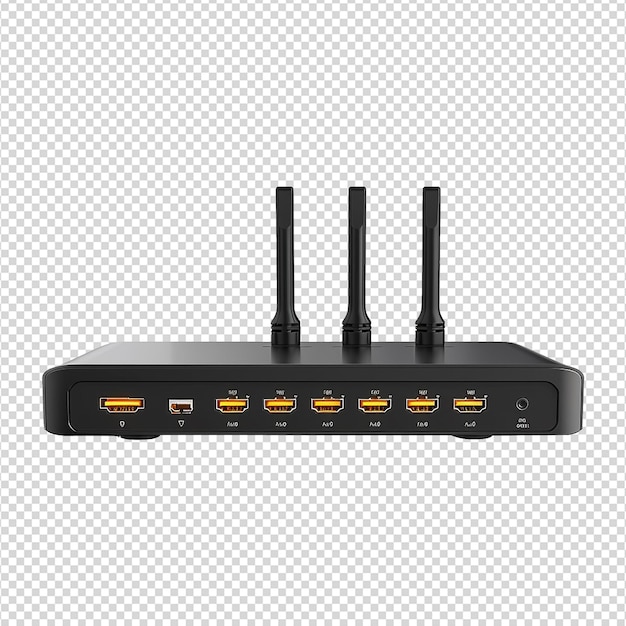 PSD internet router isolated on transparent background png