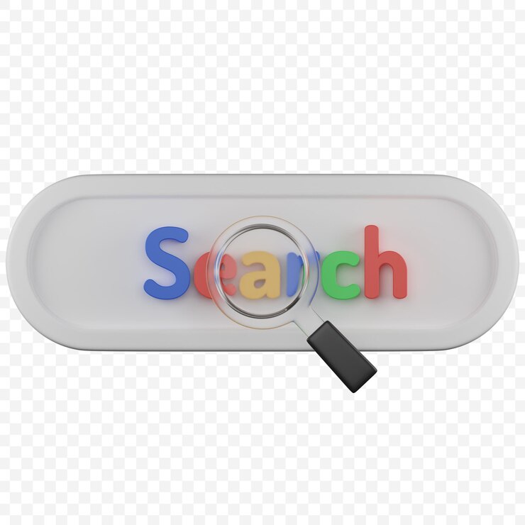 PSD internet search engine 3d illustration