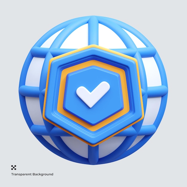 Internet security 3d icon