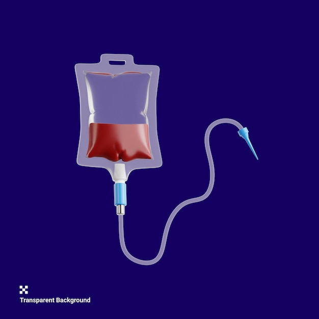 Intravenous IV Drip Equipment 3D Icon Illustration