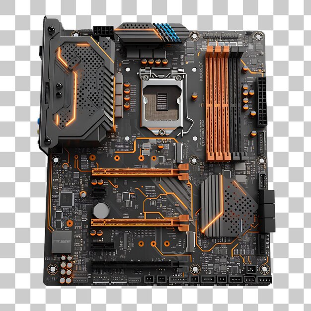 Intricate Motherboard Circuitry