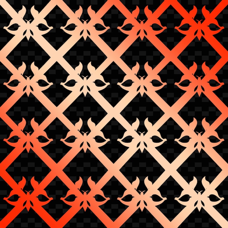 PSD intricate trellis pattern with kind of butterfly icon and cr nature inspired abstract outline art
