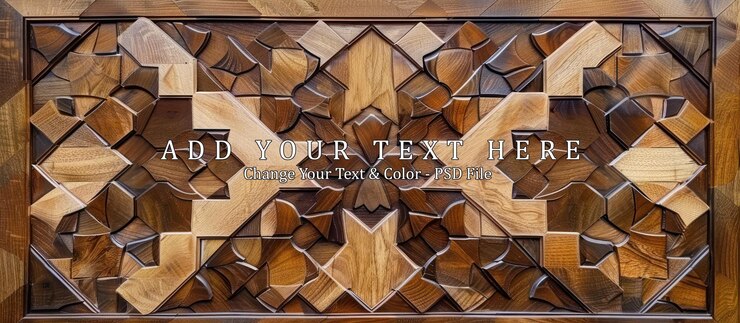 PSD intricate wooden carving