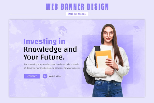 Investing in knowledge and your future social media banner and web banner post design