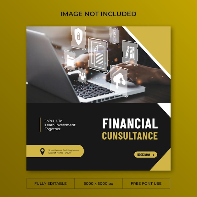 Investment agency instagram post social media template