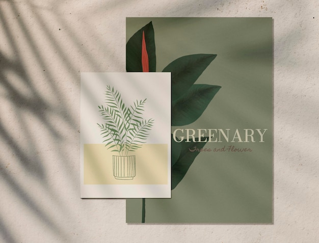 invitation card poster mockup realistic design psd