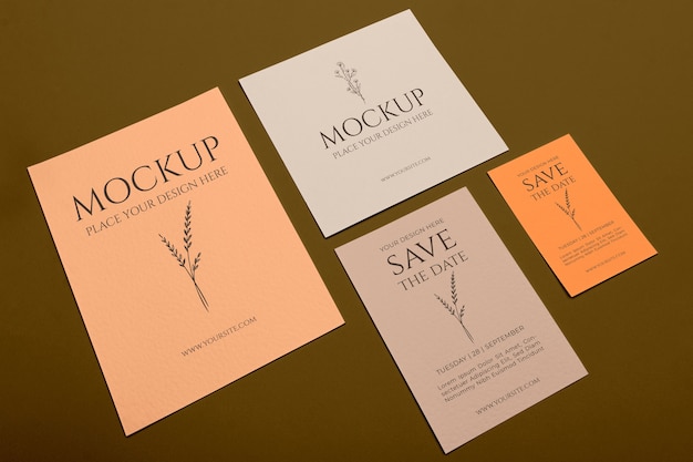 PSD invitation envelope elegant mockup