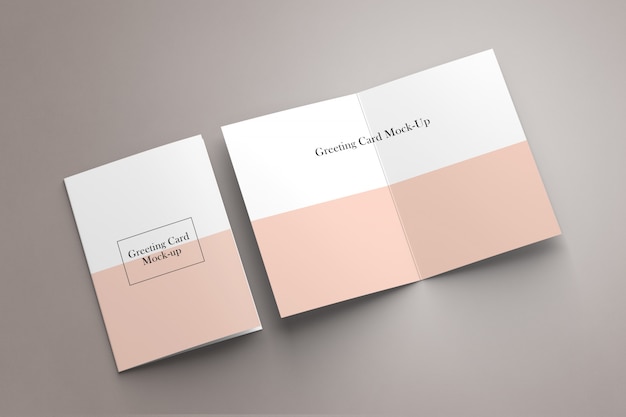 PSD invitation & greeting card mockup