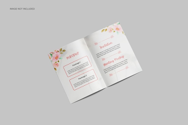 invitation greeting card mockup