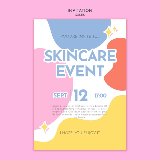 PSD invitation template for sales and discounts