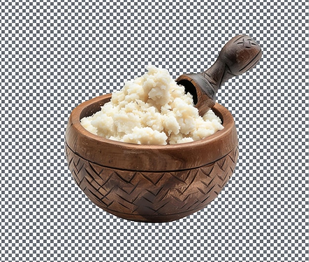 PSD 透明な背景に隔離された foutou pounded yam を招待する