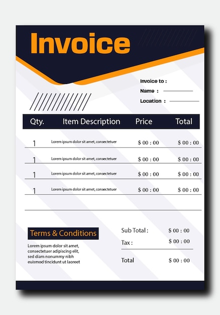 PSD invoice new professional design