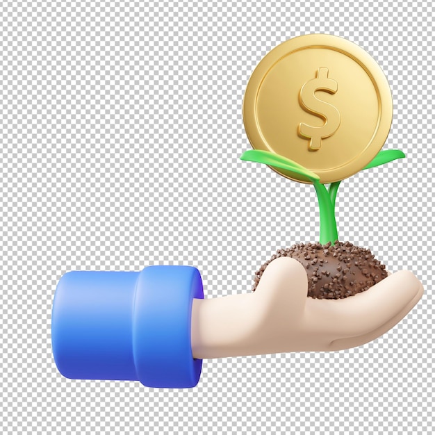 Inwestycja Finansowa Ilustracja 3d