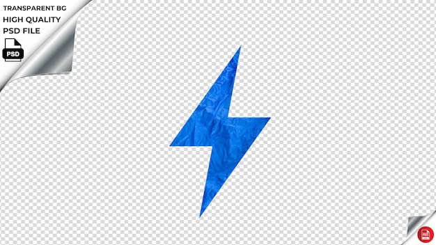 PSD ios bolt blue paper psd transparent