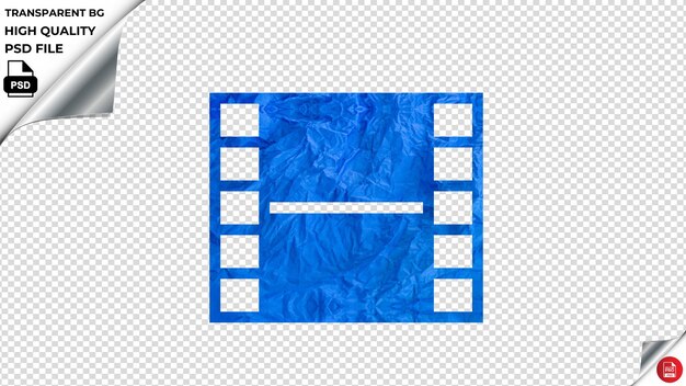 PSD ios film blue paper psd transparent