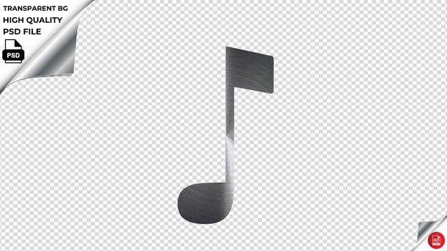 PSD ios nota musicale gradiente metallico psd trasparente