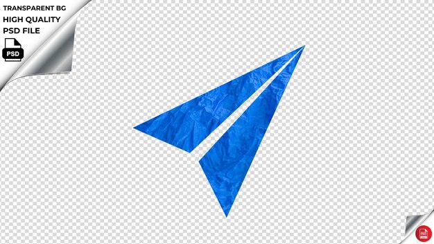 PSD ios paperplane blue paper psd trasparente