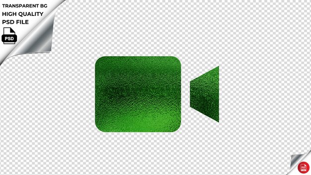 PSD ios videocam metalic green psd transparent