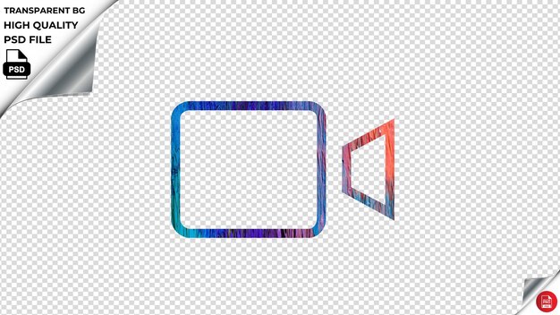 PSD ios videocam outline colorful painted wall psd transparent