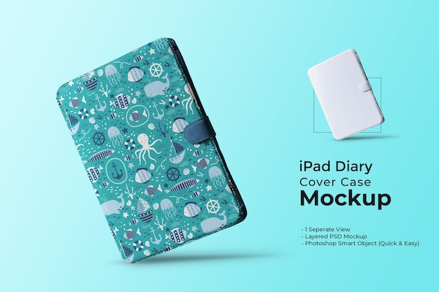iPad dagboek cover case mockup