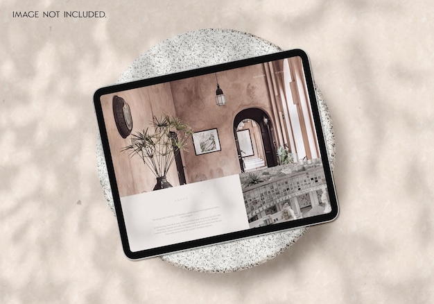 ipad mockup with natural sunlight