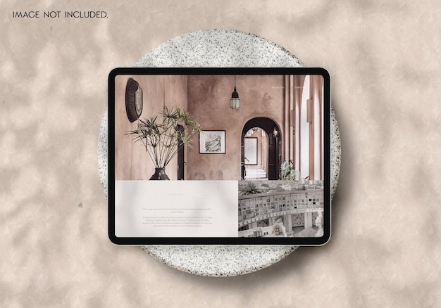 ipad mockup with natural sunlight