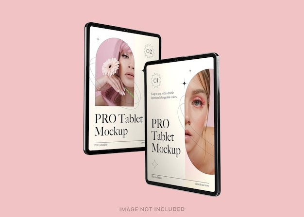 PSD Редактируемый макет планшета ipad pro