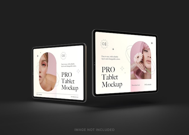 PSD ipad pro 태블릿 편집 가능한 목업