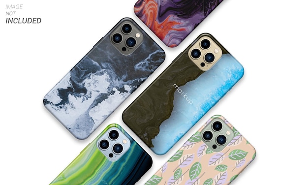 iPhone 13 pro max, все варианты, макет твердого корпуса телефона, вид сверху