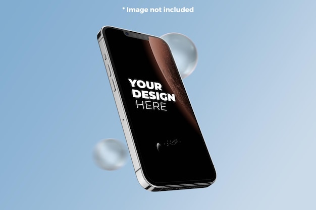 Iphone 13 pro psd mockup-sjabloon