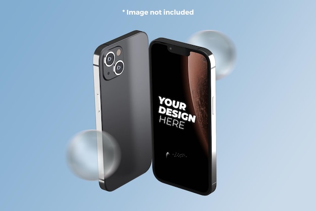 Iphone 13 pro psd mockup-sjabloon