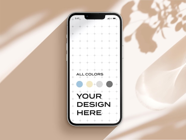 PSD mockup di scena professionale per iphone 13