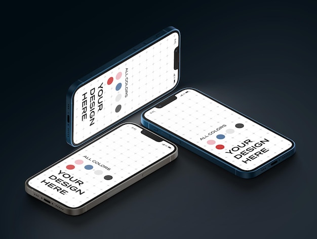 PSD iphone 13 scene mockup