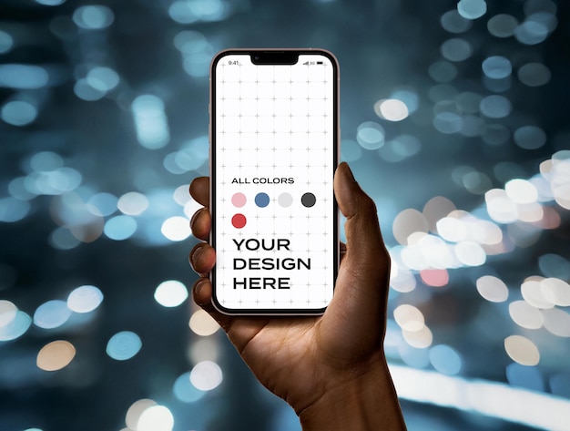 PSD iphone 13 scene mockup