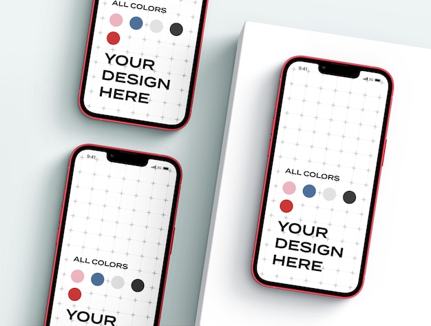 PSD iphone 13 scene mockup